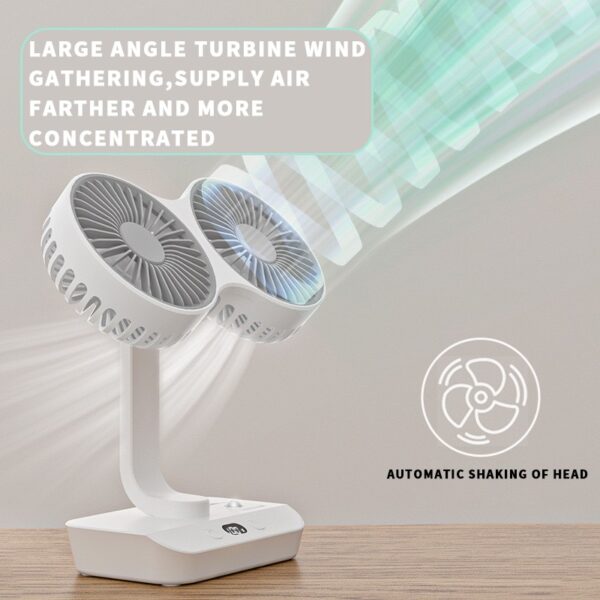 Z01 Dual-head Charging Wall Fan - Image 2