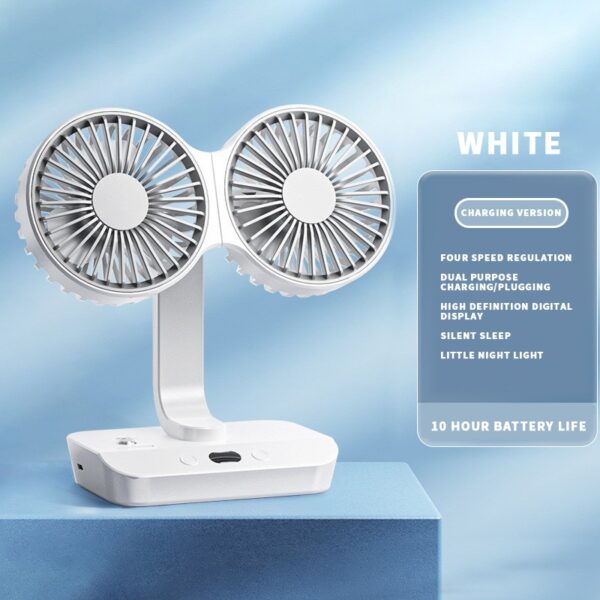 Z01 Dual-head Charging Wall Fan - Image 5