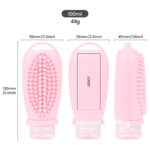 2026 Eco-Friendly Trending Products Portable Pink Silicone 100ML Refillable Shampoo Bottle BPA-Free Travel Essentials Kit Lotion 2