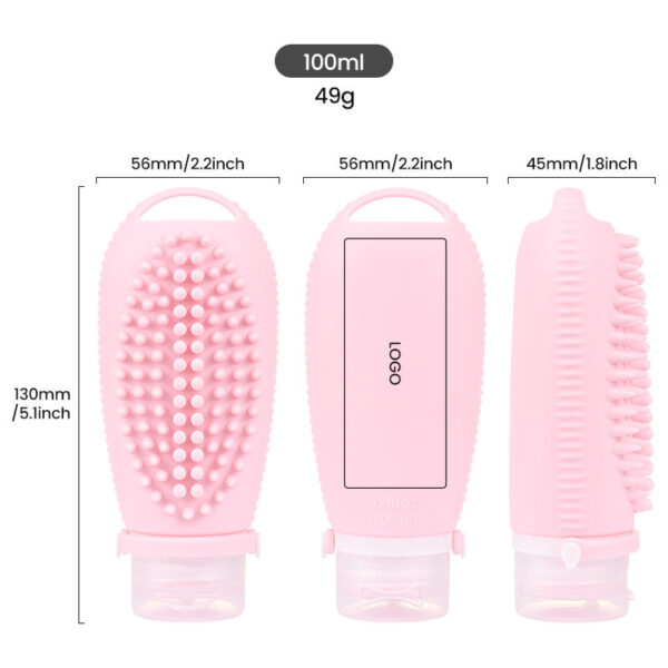 2026 Eco-Friendly Trending Products Portable Pink Silicone 100ML Refillable Shampoo Bottle BPA-Free Travel Essentials Kit Lotion 2 2026 Eco-Friendly Trending Products Portable Pink Silicone 100ML Refillable Shampoo Bottle BPA-Free Travel Essentials Kit Lotion 2