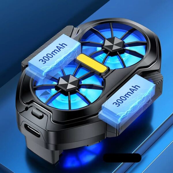 Dual Fan Mobile Phone Radiator Plug-in/Rechargeable Portable Game Heat Sink Air Cooling Type-C for Android IOS PUBG Game Cooler 2