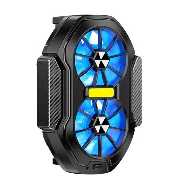 Dual Fan Mobile Phone Radiator Plug-in/Rechargeable Portable Game Heat Sink Air Cooling Type-C for Android IOS PUBG Game Cooler 1