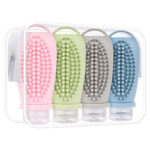 2026 Eco-Friendly Trending Products Portable Pink Silicone 100ML Refillable Shampoo Bottle BPA-Free Travel Essentials Kit Lotion 1