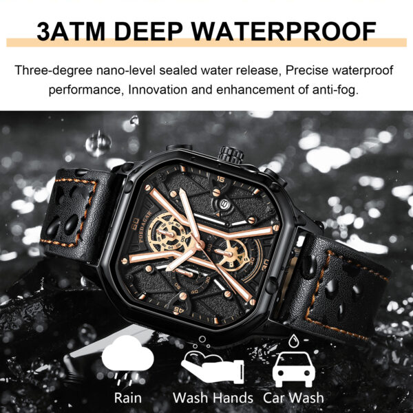 Poedagar Men’s Sport Chronograph Watch - LW007 - Image 5
