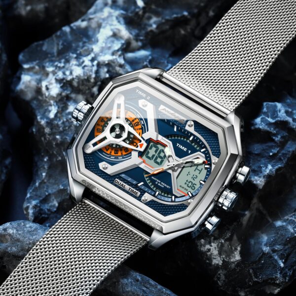 Poedagar Luxury Square Men’s Chronograph Watch - LW006 - Image 5