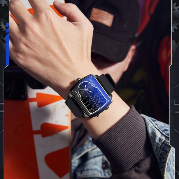 SANDA Men’s Digital Leather Sport Watch - LW004 - Image 5