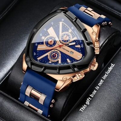 Copy Brand No Waterproof. New Blue Sports Triangle Mens Watches.